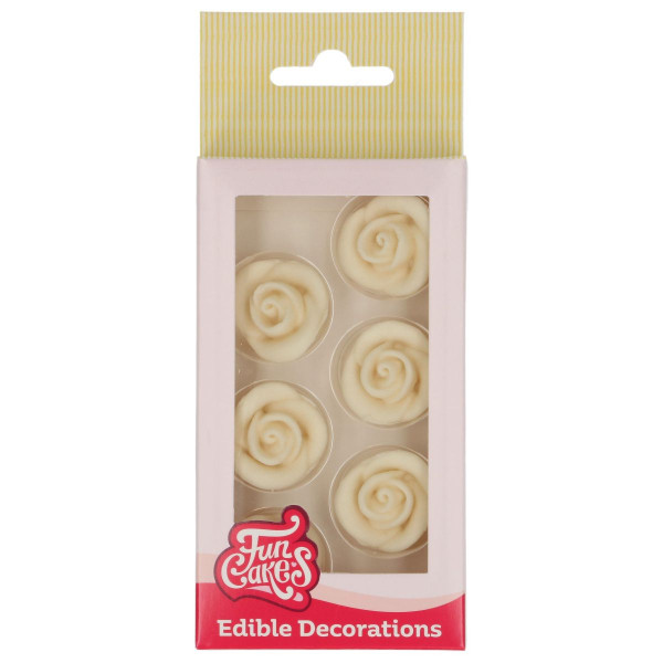 FunCakes - Zucker Dekorationen - Weiße Rosen