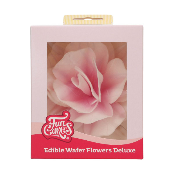 FunCakes Essbare Papierblumen Deluxe Rose Pastella Rosa Ombre Groß
