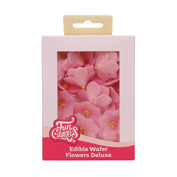 FunCakes Essbare Papierblumen Deluxe Hortensie Rosa Klein