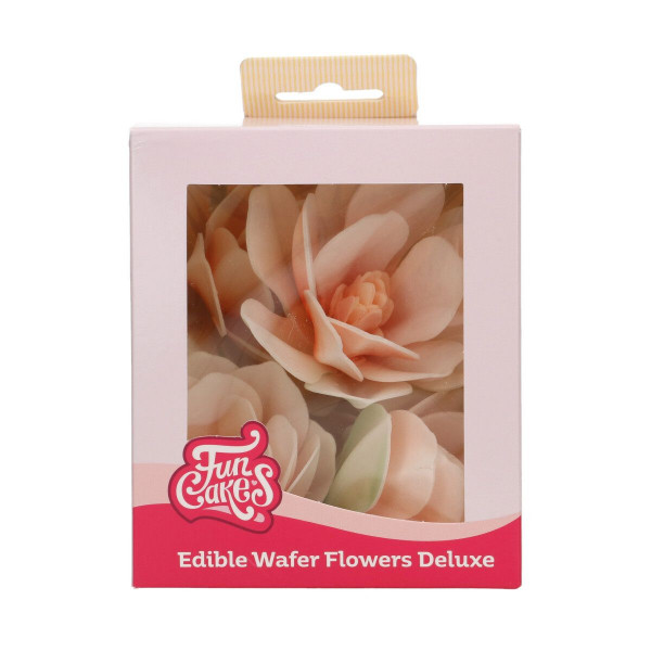 FunCakes Essbare Papierblumen Deluxe Magnolie Weiß Groß 6Stk
