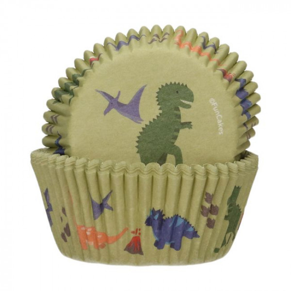 FunCakes - Papierbackförmchen - Dino - 48Stk