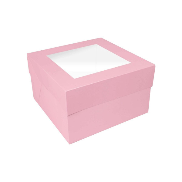Simply Making Cake Box Window Light Pink 25 x 25 x 15 cm